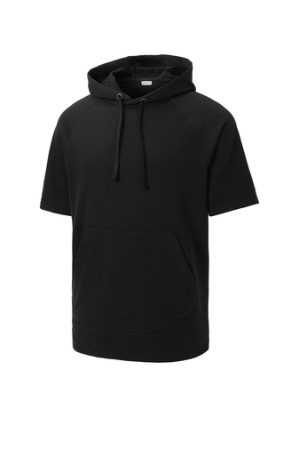 Tri-Blend Wicking Fleece Short Sleeve Hooded Pullover 
